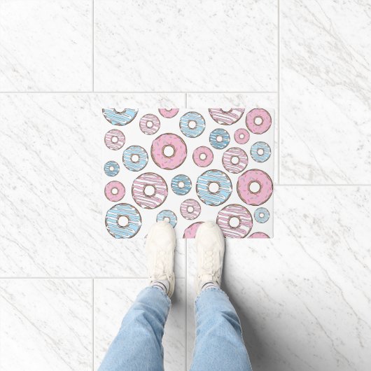Paillasson Motif De Donuts, Donuts Roses, Donuts Bleus (Intérieur)