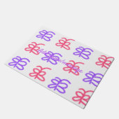 Paillasson Motif de doodle de papillon rose violet ajouter le (Incliné)