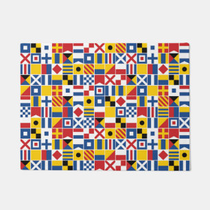 Paillasson Motif de drapeaux de signal nautique