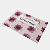 Paillasson Motif de Fig violet moderne & Vous êtes Figgin' Aw (Incliné)