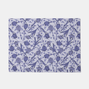 Paillasson Motif de fleur de tulipe de périphérie