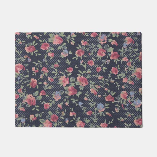 Paillasson Motif de fleurs 18" x 24" Porte Mat (Devant)