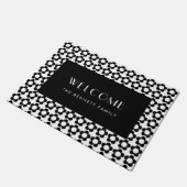 Paillasson Motif de fleurs hippie personnalisables (Incliné)