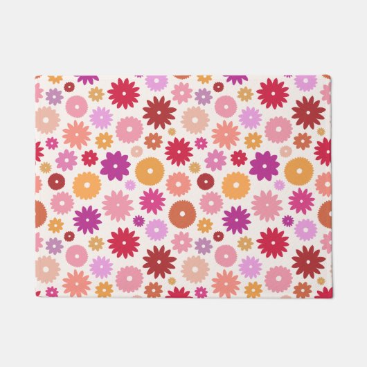 Paillasson Motif de floraisons colorées (Devant)