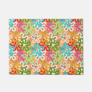 Paillasson Motif de formes Abstraites de Blob Africain coloré