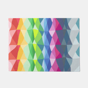 Paillasson Motif de formes de prisme arc-en-ciel géométriqu