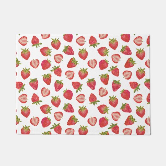 Paillasson Motif de fraises rouge (Devant)