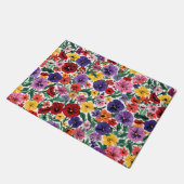 Paillasson Motif de jardin floral de pensées printanières lum (Incliné)