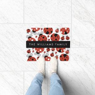 Paillasson Motif De Ladybugs, Red Ladybugs, Votre Nom