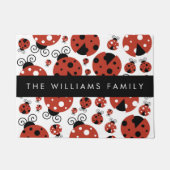 Paillasson Motif De Ladybugs, Red Ladybugs, Votre Nom (Devant)