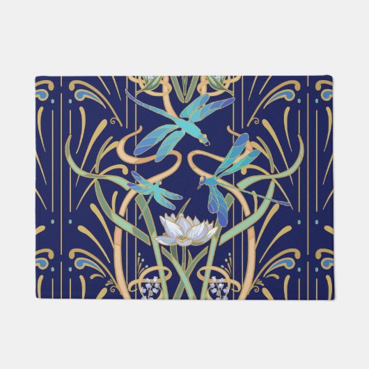 Paillasson Motif de libellules Art nouveau (Devant)