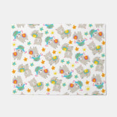 Paillasson Motif De Llamas, Cute Llamas, Alpacas, Fleurs (Devant)