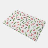 Paillasson Motif de Mistletoe de Noël tiré à la main brillant (Incliné)