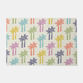 Paillasson Motif de palmiers tropicaux colorés (Devant)