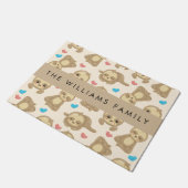 Paillasson Motif De Parfums, Mignons Parfums, Coeurs, Votre N (Incliné)