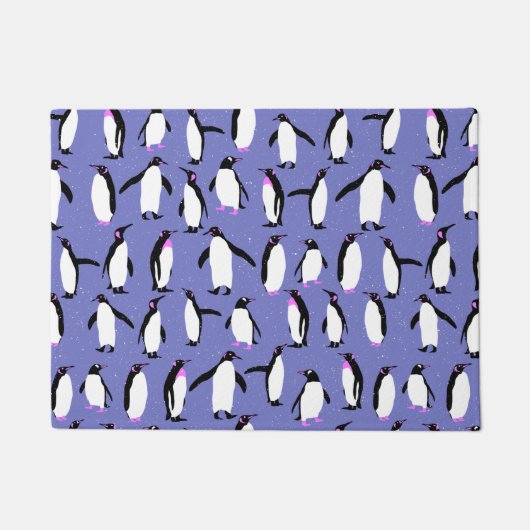 Paillasson Motif de pingouin d'hiver mignon (Devant)