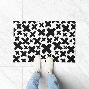 Paillasson Motif de projection de peinture noire