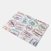 Paillasson Motif de tampon de passeport Imprimer (Incliné)
