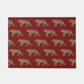 Paillasson Motif de tigre de Parties scintillant rouge noir f (Devant)