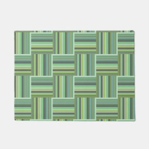 Paillasson Motif de tissage à rayures vert olive