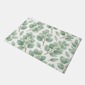 Paillasson Motif de verdure d'eucalyptus à l'aquarelle (Incliné)