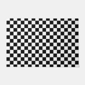 Paillasson Motif de vérification noir et blanc (Devant)