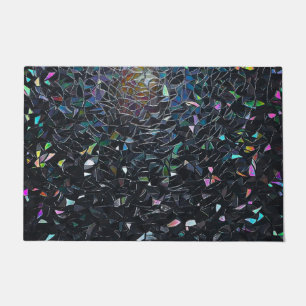 Paillasson Motif de verre teinté abstrait iridescent