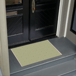 Paillasson Motif des Carrés de Diamond vert clair