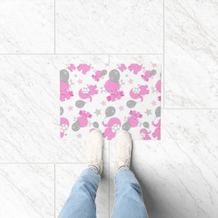 Paillasson Motif Des Eléphants Roses, Eléphants Mignons, Étoi