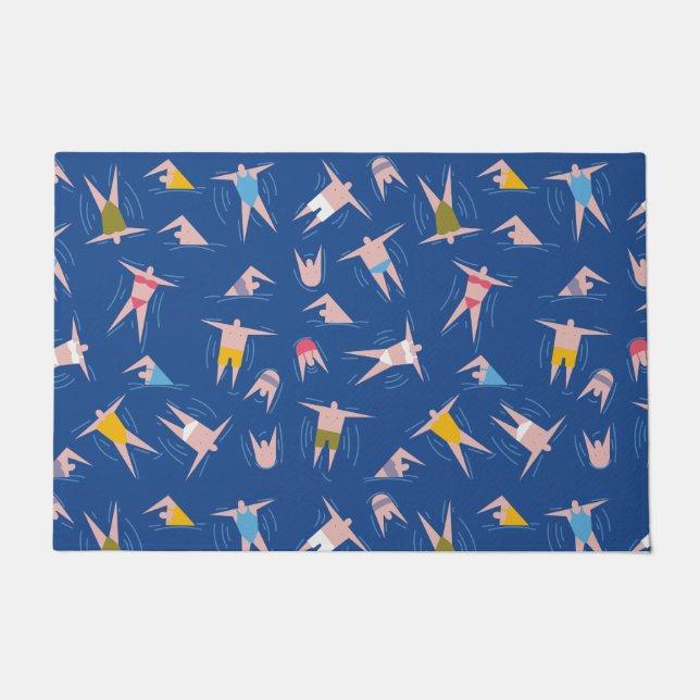 Paillasson Motif des gens de natation (Devant)