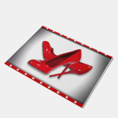 Paillasson Motif des Pois de Red High Heels (Incliné)