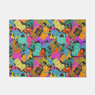 Paillasson Motif des silhouettes d'animaux rétro