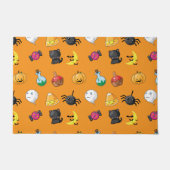 Paillasson Motif d'Halloween mignon avec arrière - plan orang (Devant)