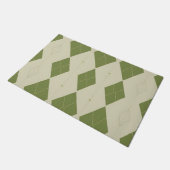 Paillasson Motif diamant Argyle vert olive (Incliné)