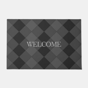 Paillasson Motif diamant élégant dans des nuances de gris Bie