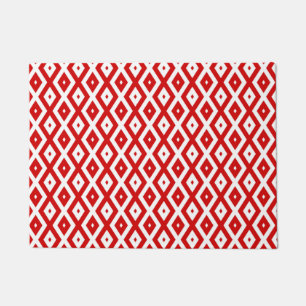 Paillasson Motif diamant rouge et blanc