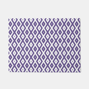 Paillasson Motif diamant ultra violet et blanc