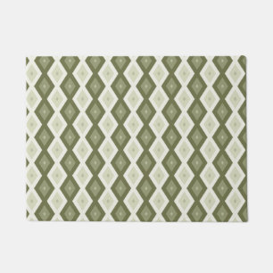 Paillasson Motif diamant vert olive