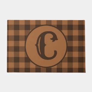 Paillasson Motif d'impression Cosy Brown Plaid Buffalo