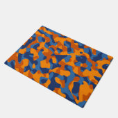 Paillasson Motif d'impression du camouflage bleu orange (Incliné)