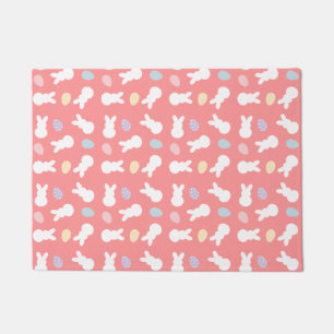 Paillasson Motif d'oeufs décoré de lapin de Pâques