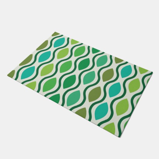 Paillasson Motif d'oignon vert à la chaux du milieu du siècle (Incliné)