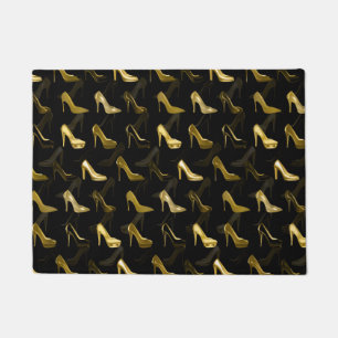 Paillasson Motif d'or de chaussures de talons hauts