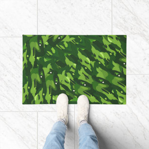 Paillasson Motif du Camouflage militaire vert forestier