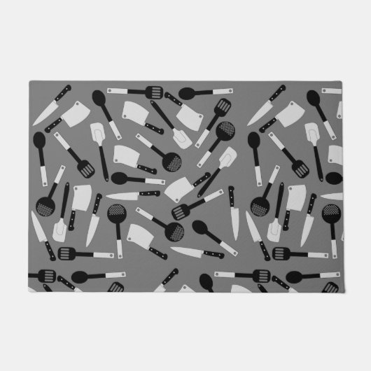 Paillasson Motif d'ustensiles de cuisine (Devant)