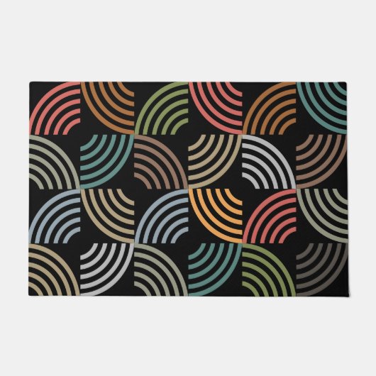 Paillasson Motif élégant moderne- Mode géométrique Vintage (Devant)