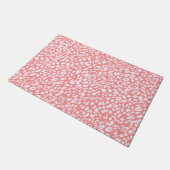 Paillasson Motif Empreinte de léopard corail (Incliné)