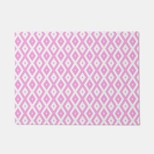 Paillasson Motif en diamant rose et blanc