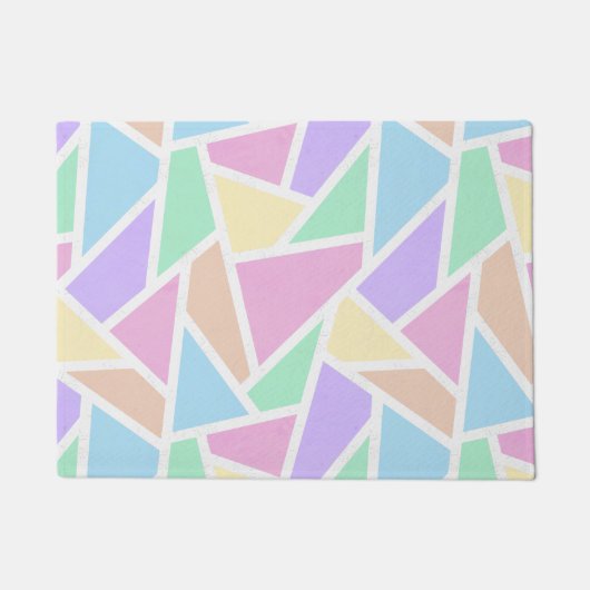 Paillasson Motif en mosaïque arc-en-ciel Pastel (Devant)