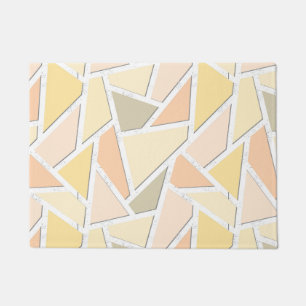 Paillasson Motif en mosaïque jaune citron